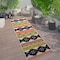 World Rug Gallery Distressed Geometric Bohemian Textured Flat Weave Indoor/Outdoor Runner Rug 2'x7' Natural 8018MULTI2X7 - alternate 1